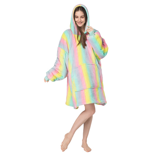 RONGTA Macaron Oversized Wearable Blankets with Pockets Blanket Hoodie
