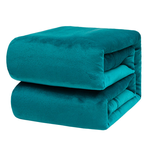 RONGTAI Malachite Green Sherpa Fleece Blanket for Sofa Bed