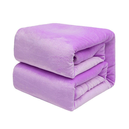 RONGTAI Light Purple Sherpa Fleece Blanket for Sofa Bed