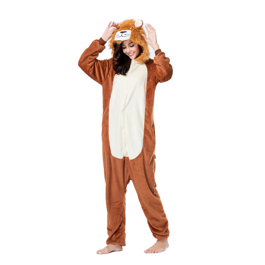 RONGTAI Lion Adult Animal Onesie Pajamas