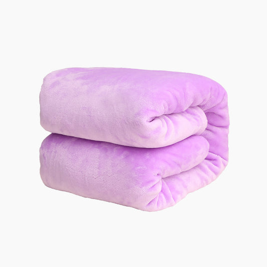 RONGTAI Purple Fleece Throw Blanket for Sofa Bed