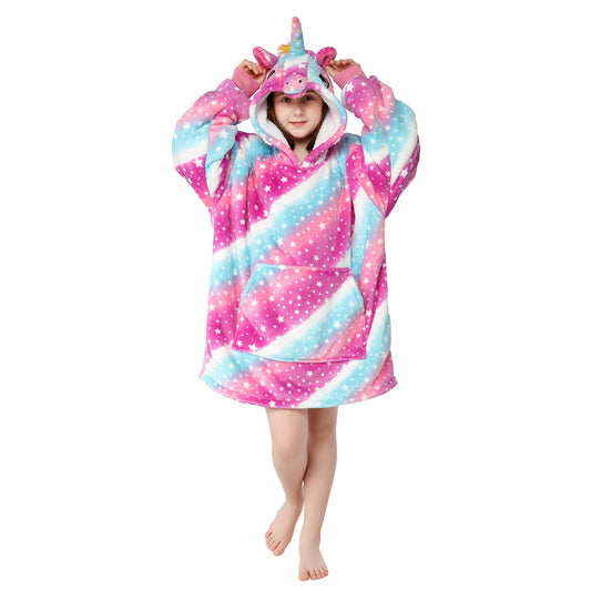 RONGTAI Galaxy Kid Oversized Wearable Blankets with Pockets Blanket Hoodie