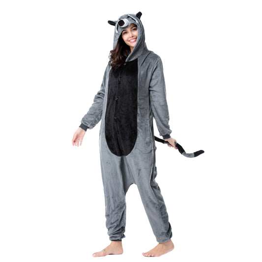 RONGTAI Raccoon Adult Animal Onesie Pajamas