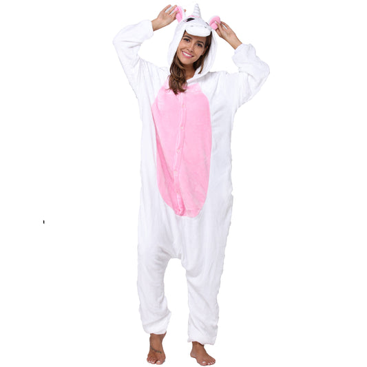 RONGTAI Pink Unicorn Adult Animal Onesie Pajamas