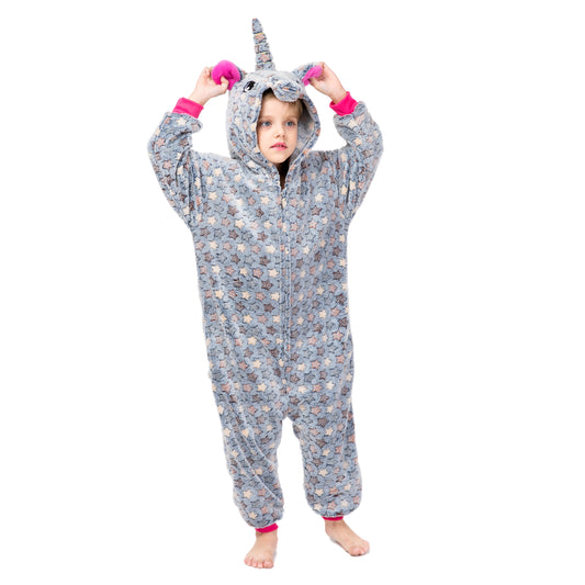 RONGTAI Gray Pegasus Kids Animal Onesie Pajamas