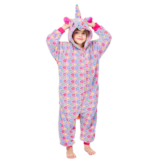 RONGTAI Purple Pegasus Kids Animal Onesie Pajamas