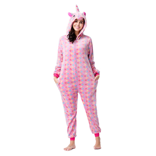 RONGTAI Pink Pegasus Adult Animal Onesie Pajamas